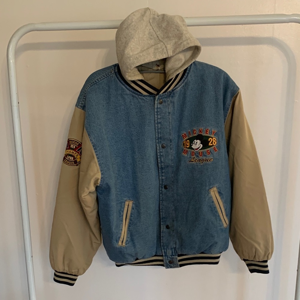 Disney Mickey Mouse Blue and Tan Jacket